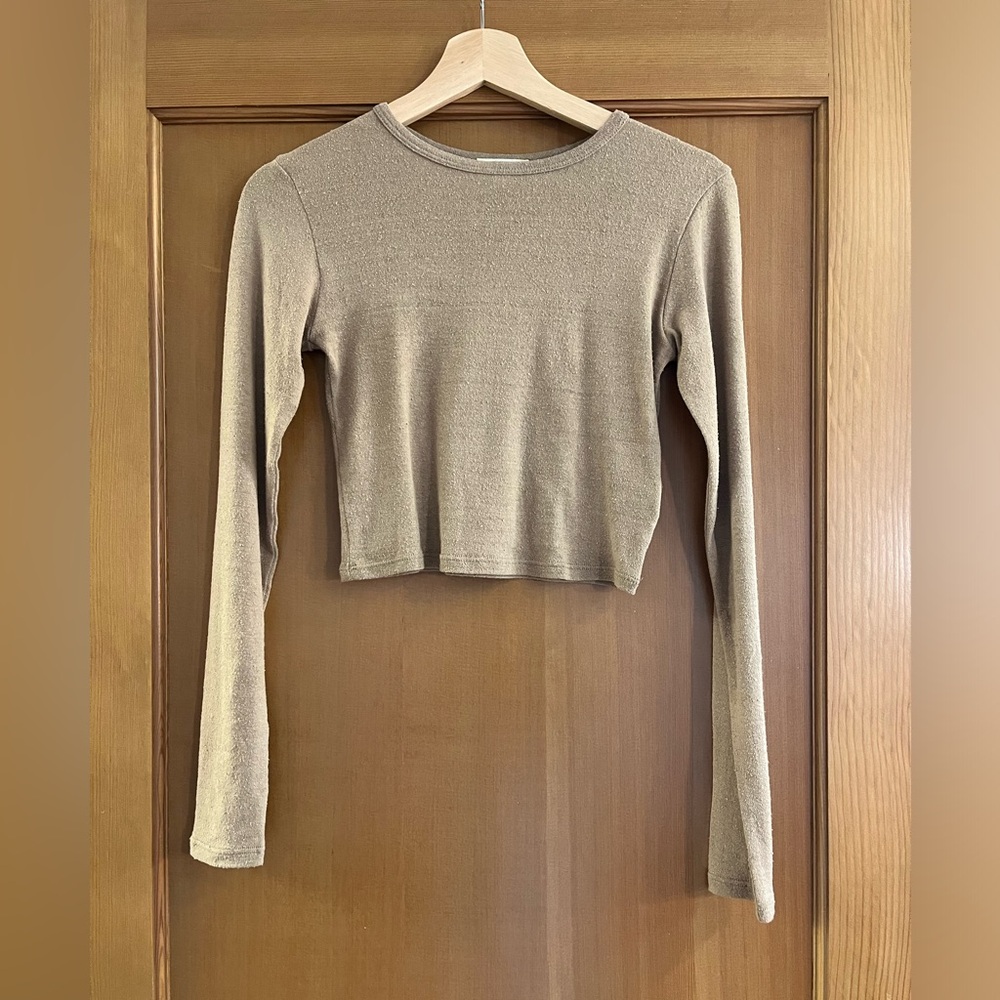 OZMA Raw Silk Lia Top, XS, Tea
